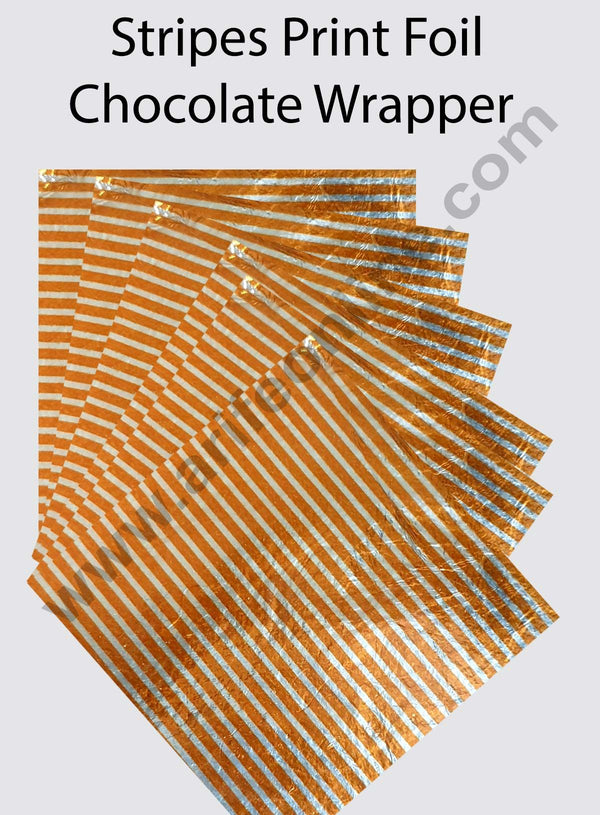 Stripes Print Cut Foil Wrapper