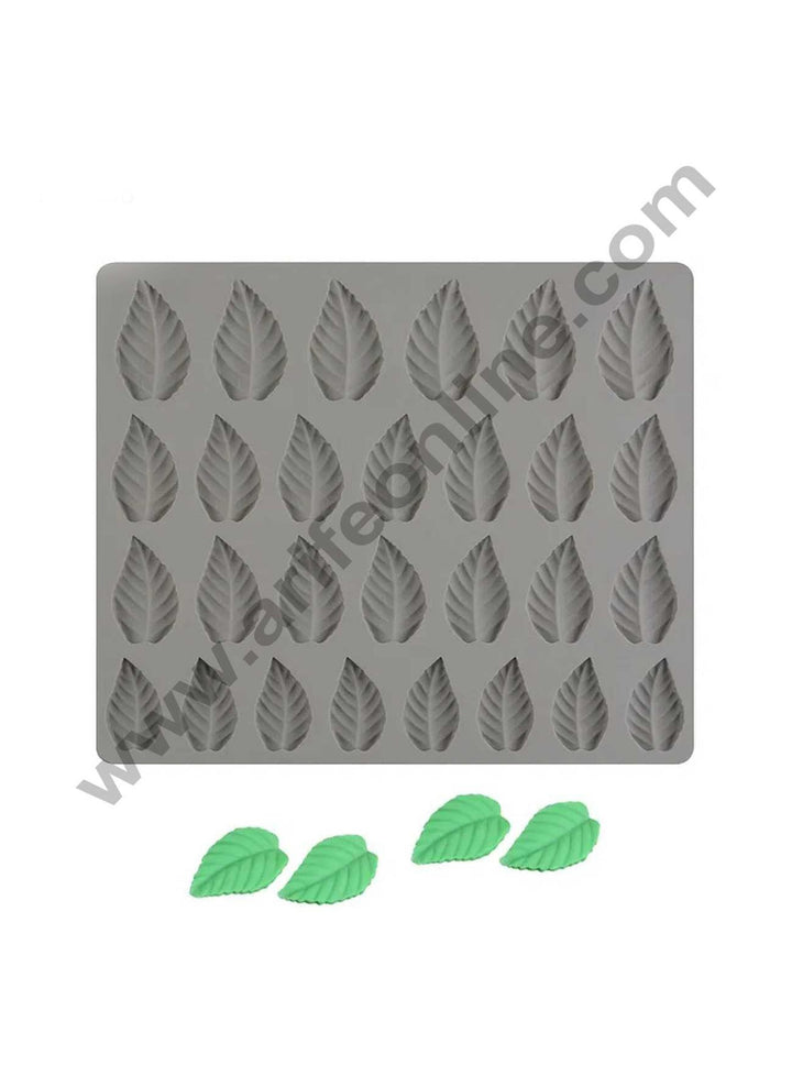 Cake Decor Silicon 28 Cavity Leaf Design Chocolate Mould, Ice Mould, Chocolate Decorating Mould