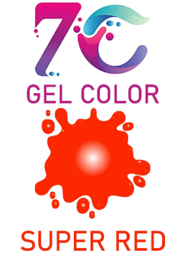 7C Edible Gel Color Food Colouring for Icing, Cakes Decor, Baking, Fondant Colours - Super Red