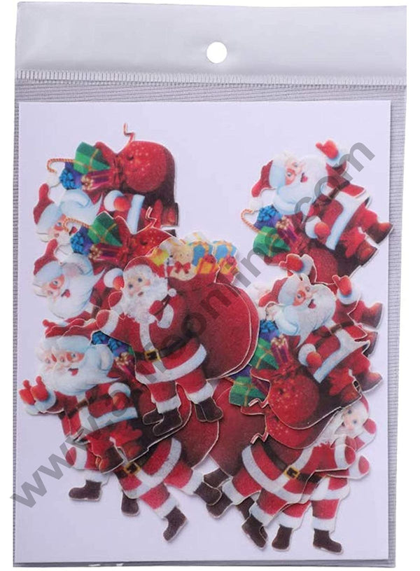 Cake Decor Edible Pre Cut Wafer Paper - Christmas Special Santa Clause - (Set of 32 pcs)