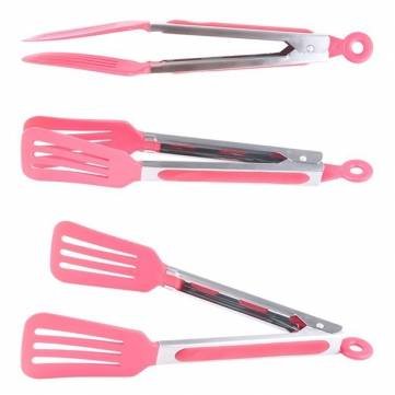 Cake Decor 1pc Barbecue plastic Clip Clamp with Stainless Steel handle Food Tong