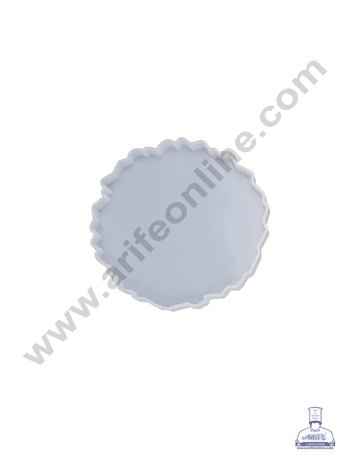 Cake Decor Silicon Resin Moulds - 1 Cavity Agate Coaster Mould - 4 inch SBURP098-RM