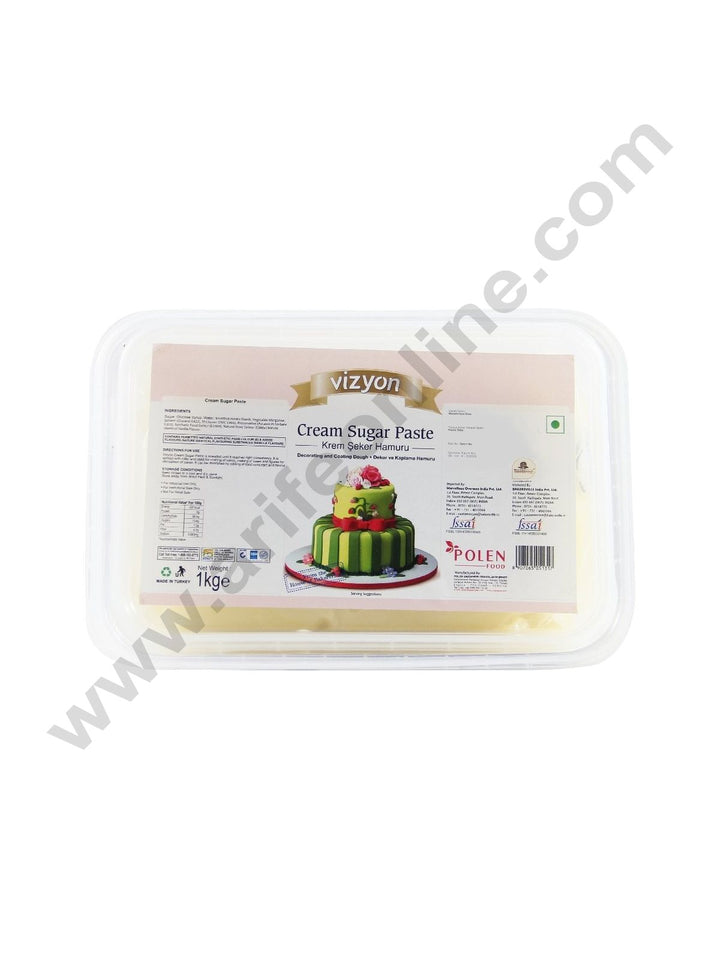 Vizyon Sugar Paste (Fondant) -Cream, 1kg