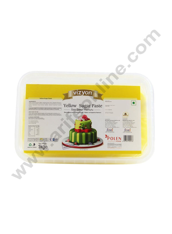 Vizyon Sugar Paste (Fondant) -Yellow, 1kg