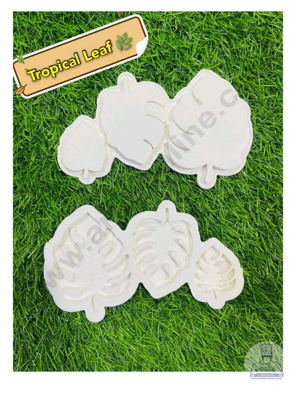 Cake Decor Silicon 3 Cavity Tropical Palm Leaf Shape Cake Decoration Mould SBSP-903