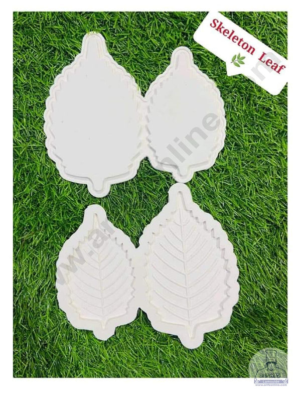 Cake Decor Silicon 2 Cavity Skeleton Palm Leaf Shape Cake Decoration Mould SBSP-906