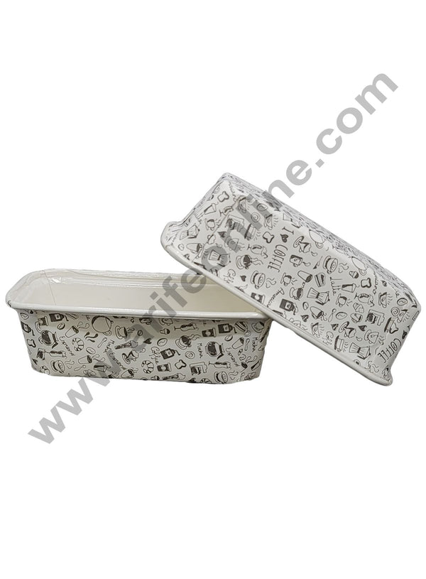 Novacart Bake &amp; Serve Paper Baking Mould By Cake Decor - Plum Cake Mould White 10 Pcs