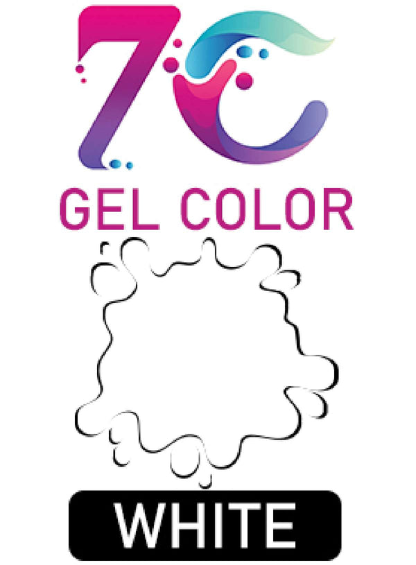 7C Edible Gel Color Food Colouring for Icing, Cakes Decor, Baking, Fondant Colours - White