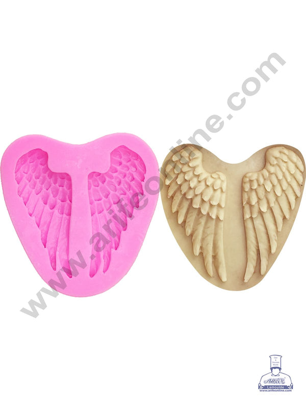 Cake Decor Silicone Wings Shape Pink Fondant Marzipan Mould