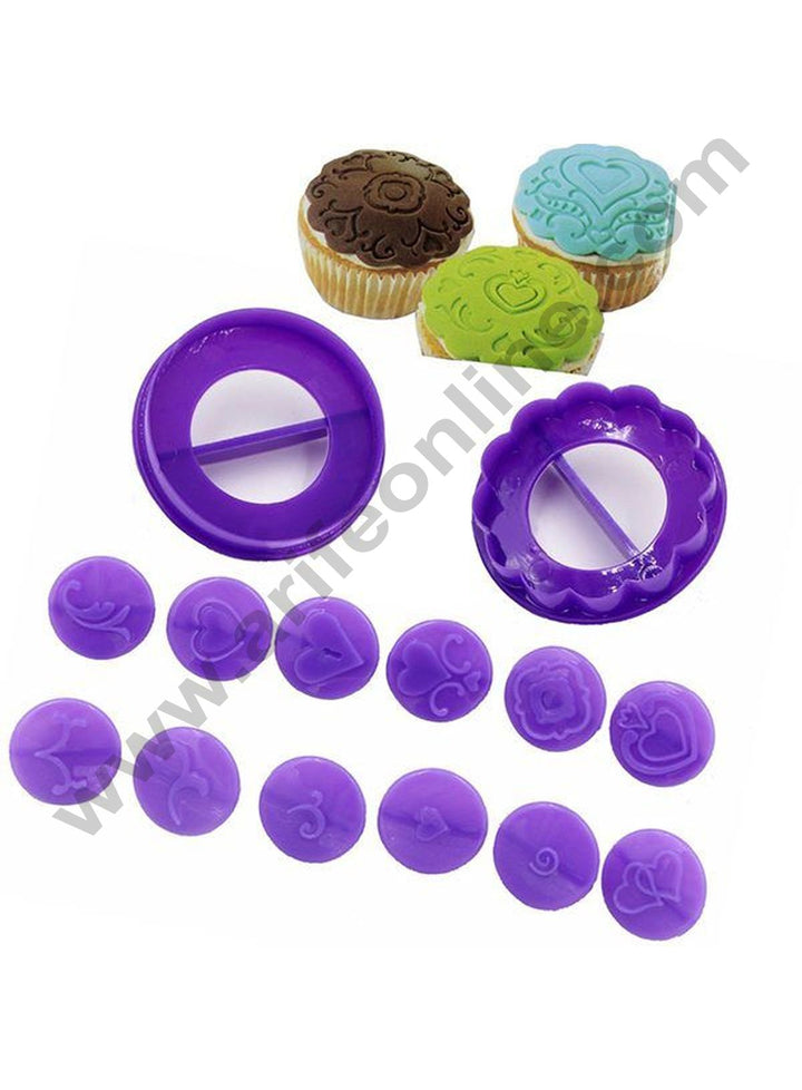 Cake Decor 14pcs Cupcake Decorating Set Cookie Plastic Fondant Cutter Gumpaste Cutter