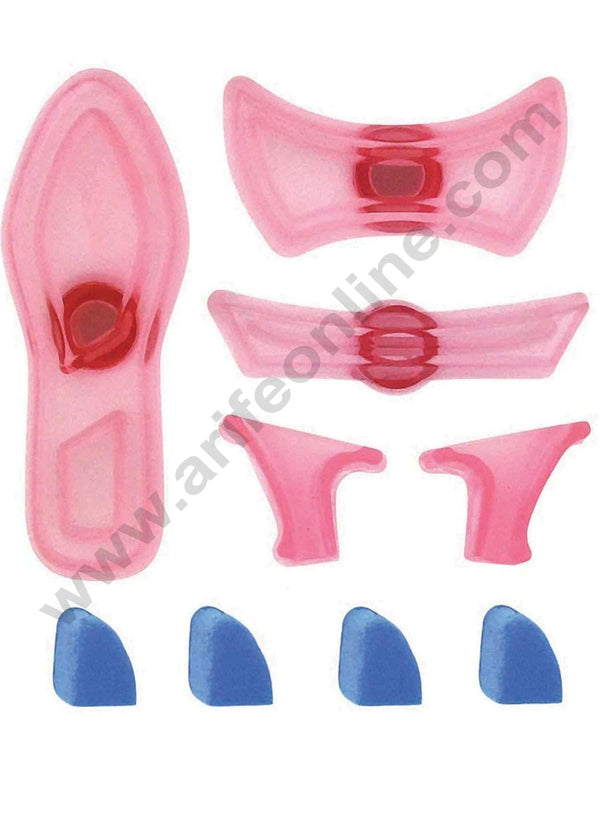 Cake Decor 9Pc Plastic Lady's Miniature Shoe Cutter Mold Icing Cookie Biscuit Fondant Embosser
