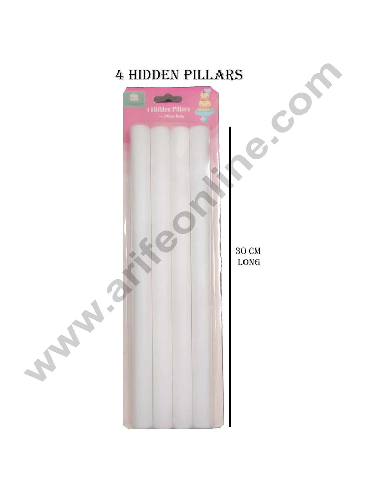 Cake Decor 4pcs Plastic Hidden Pillars Cake Pillar Long 30CM