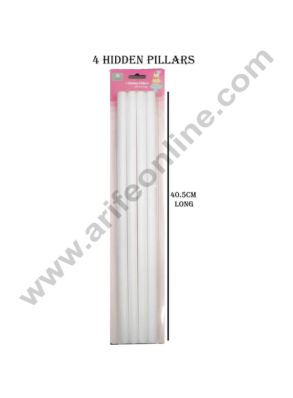 Cake Decor 4pcs Plastic Hidden Pillars Cake Pillar Long 40.5 CM