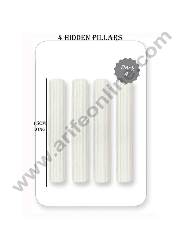 Cake Decor 4pcs Small Plastic Hidden Pillars Cake Pillar Long 15 CM