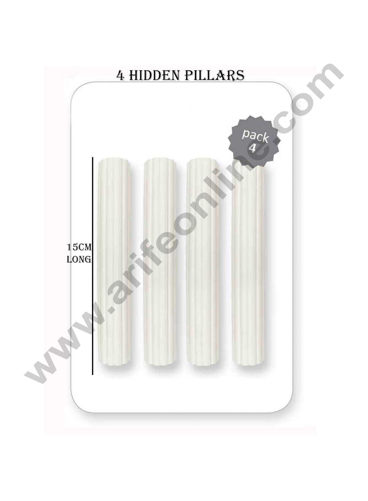 Cake Decor 4pcs Small Plastic Hidden Pillars Cake Pillar Long 15 CM