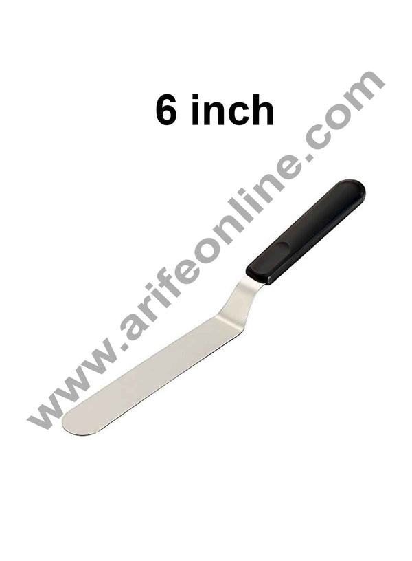 Cake Decor Stainless Steel Cake Angular Bent Palette Knife Icing Spatula - 6 inch/ 1 Piece