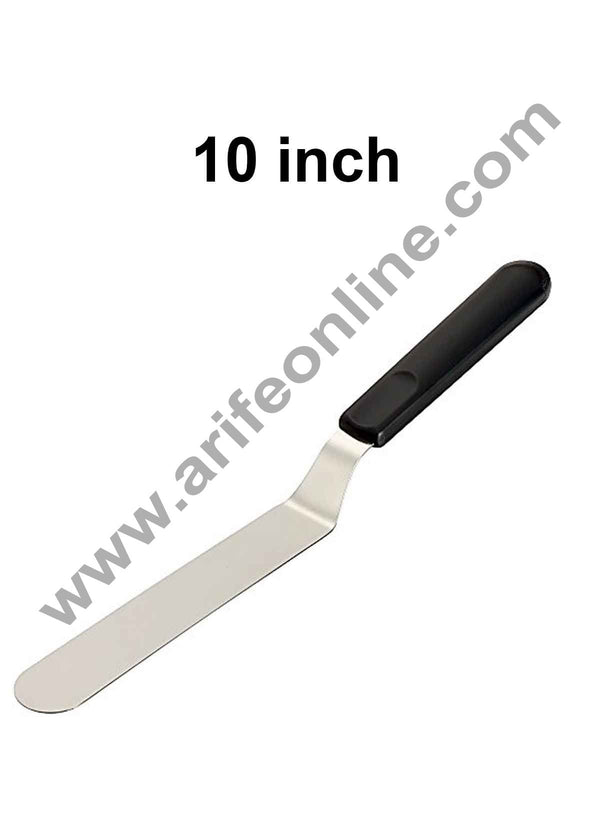 Cake Decor Stainless Steel Cake Angular Bent Palette Knife Icing Spatula - 10 inch/ 1 Piece