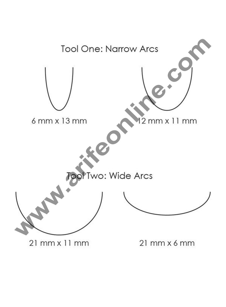 Cake Decor Medium Arc Modeling Tool Set Of 2Pcs