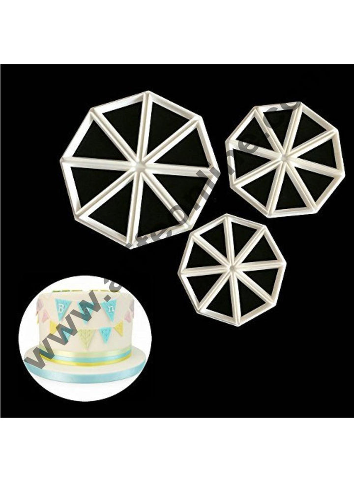 Cake Decor 3 Pcs Easy Bunting Cutter Set