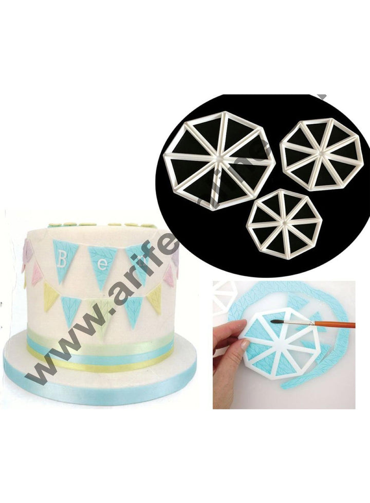 Cake Decor 3 Pcs Easy Bunting Cutter Set