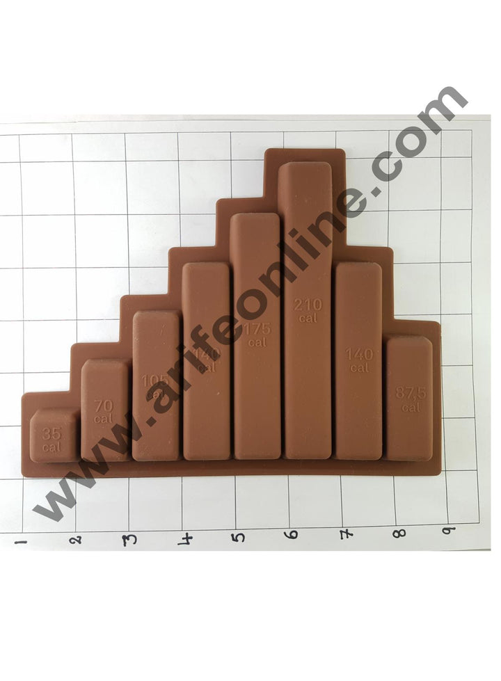 Cake Decor Silicon 8 Cavity Cadbury Slab Design Brown Chocolate Mould, Ice Mould, Chocolate Decorating Mould