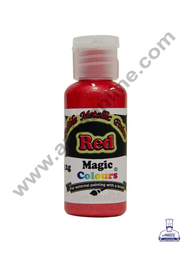 Magic Colours Edible Metallic Paint Colour- Red (32g)