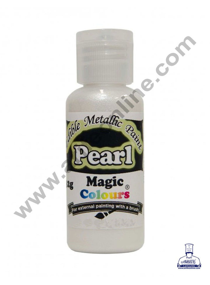 Magic Colours Edible Metallic Paint Colour- Pearl (32g)