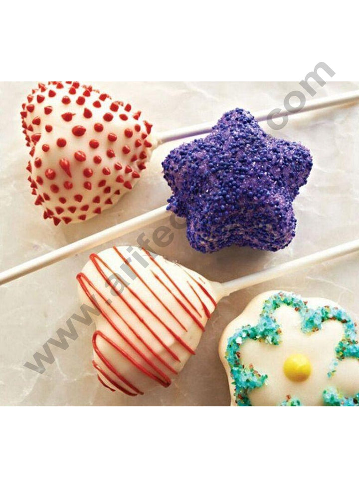 Cake Decor 3 in 1 Heart Star Flower Shape Cake Ball Tongs Pop Cake Scissors Mould