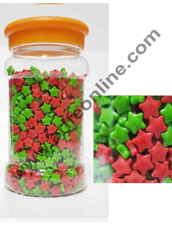 Cake Decor Christmas Stars Red,Green Sugar Candy