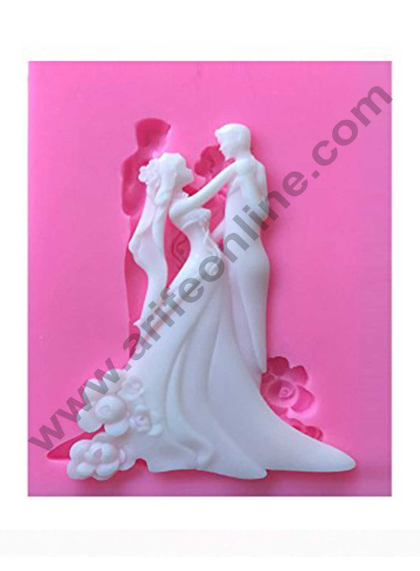 Cake Decor Silicon 2 Cavity Bride and Groom Couple Silicone Fondant Mould Marzipan Mould