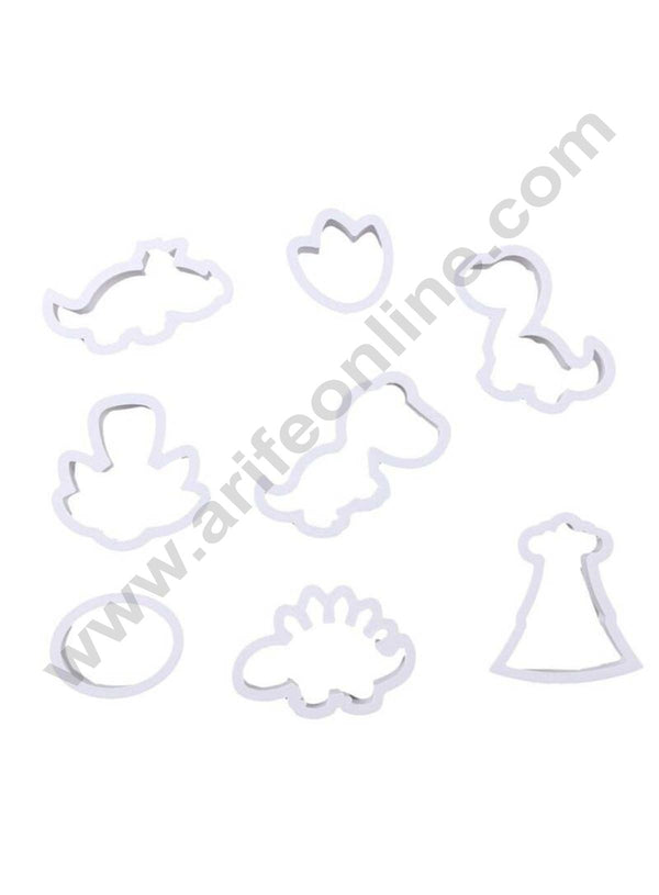 Cake Decor 8pc Dinosaur Multi Cutters Fondant Tool