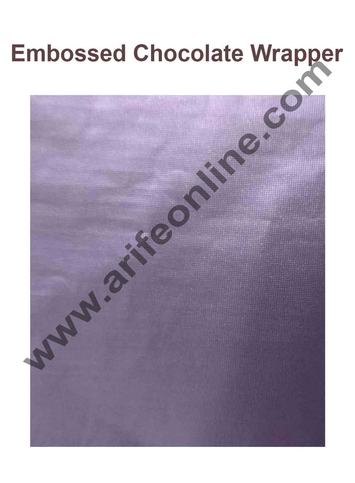 Cake Decor Chocolate Wrappering Foil, Embossed Chocolate Wrapper, 200 Sheets - 10in x 7in - Light Purple