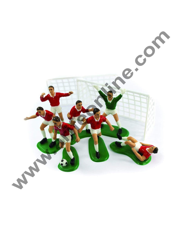 Cake Decor Football / Soccer Cake Topper Set of 6, Multi-color