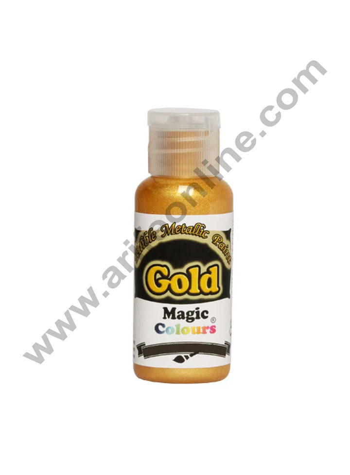 Magic Colours Edible Metallic Paint Colour- Gold (32g)