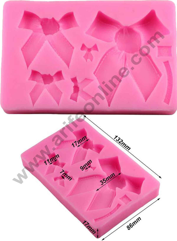 Cake Decor Silicon 5 Cavity Bows Silicone Fondant Mould Marzipan Mould
