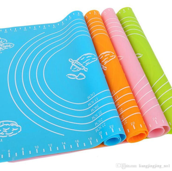 Cake Decor Silicone Baking Mat with Measurements Non-Stick Pastry Mat for Rolling Dough Silicone Mat-Big ( 18 x 15 in ).