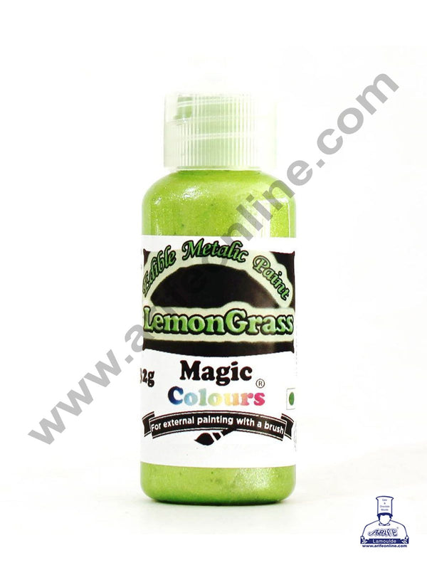 Magic Colours Edible Metallic Paint Colour- Lemon Grass (32g)