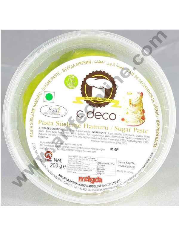 C Deco Sugar Paste (Fondant)-Light Green 200 GRM