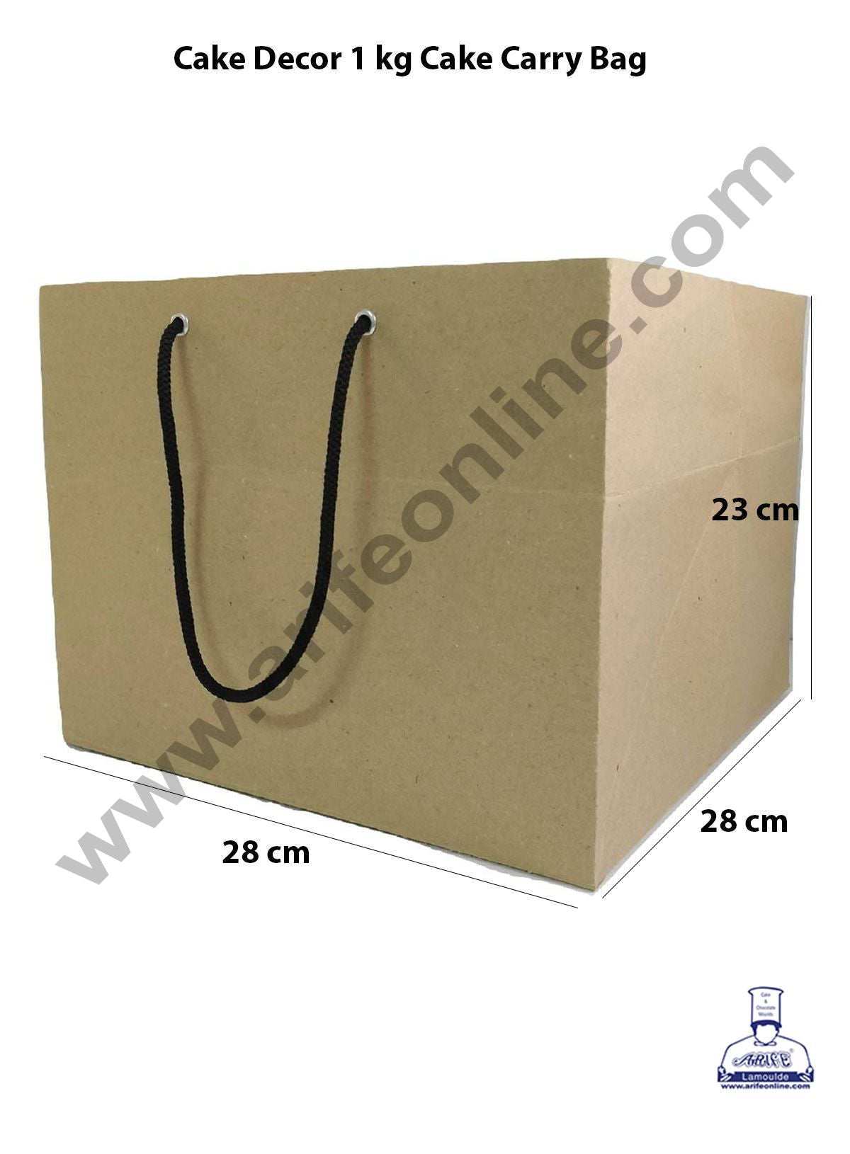 2 Kg White Kraft Paper Cake Bag Plain And Customized Printing