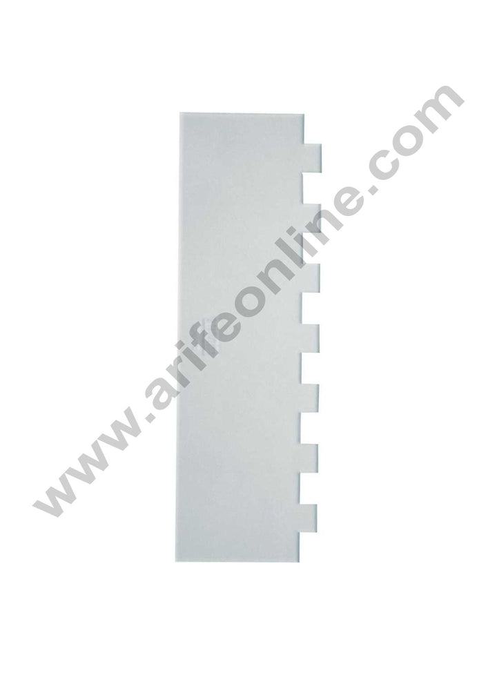 Cake Decor Stainless Steel Square Patterned Side edge Scraper Polisher Scraper Pastry Icing Comb For Cakes For Baking(18x7CM)