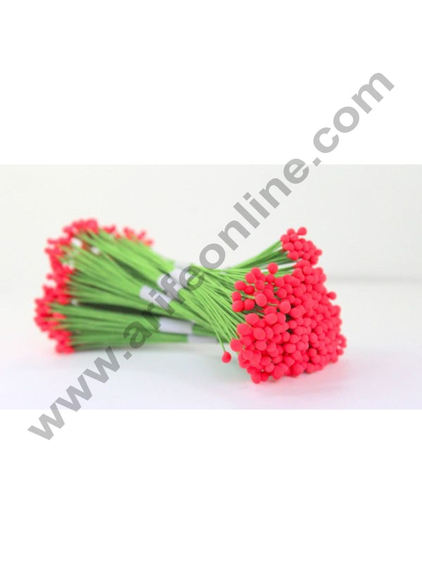 Cake Decor Red Color Wire Pollen Pack of 10 Bunches for Flower Making