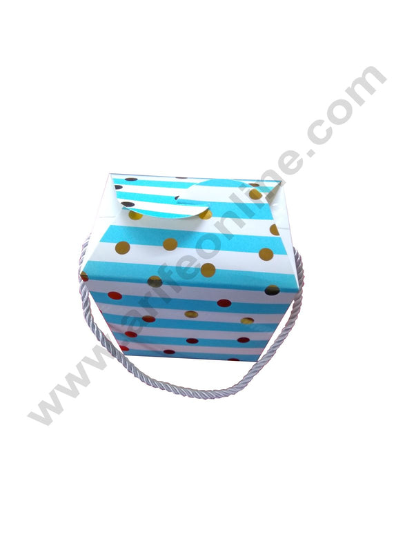 blue polka dot box