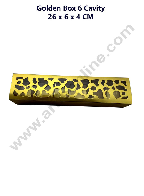 6 cavity golden die cut box