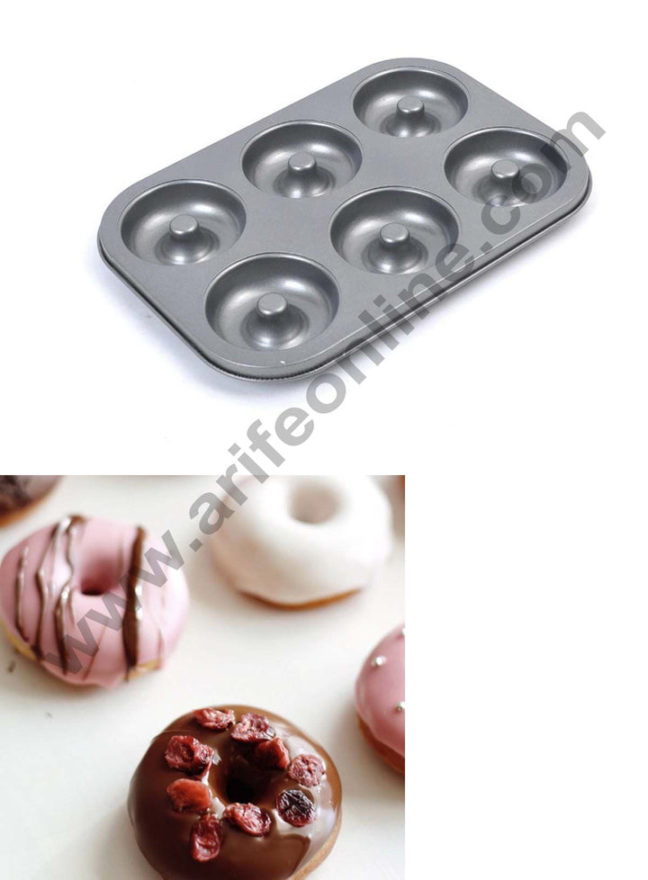 Cake Decor Non-Stick 6 Cavity Donut Cake Mould Muffin Chocolate Mousse –  Arife Online Store