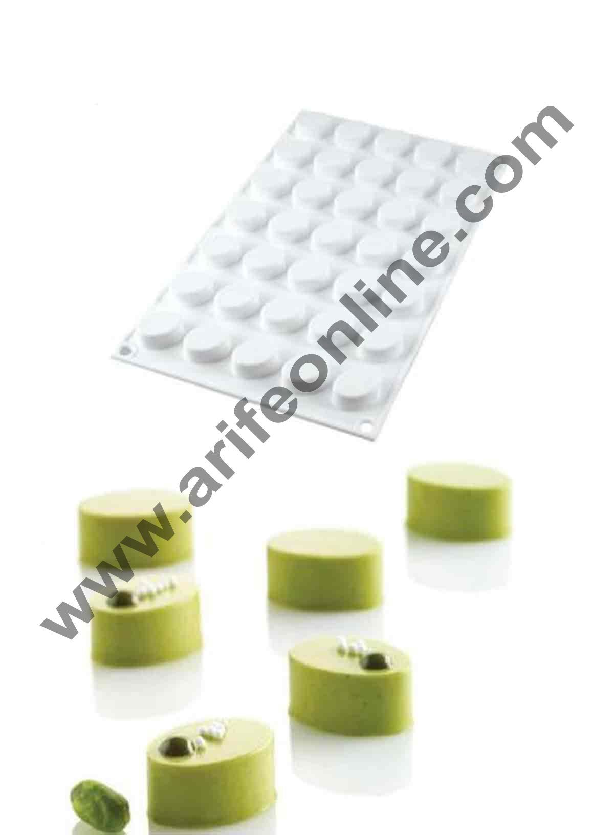 Cake Decor Silicon Micro Oval Design Cake Mould Mousse Cake Mould Sili ...
