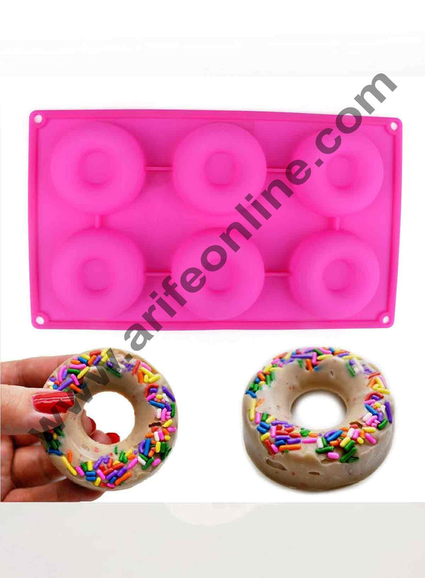 Cake Decor Silicon 6 in 1 Savarin Donut Design Cake Mould Mousse Cake Mould Silicon Moulds