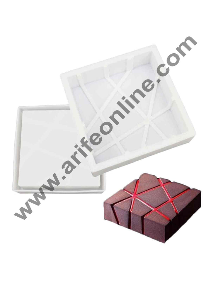 Cake Decor Silicon Cube Twill Design Cake Mould Mousse Cake Mould Silicon Moulds
