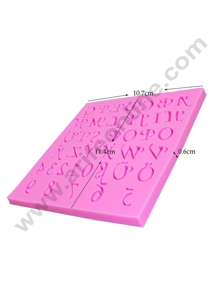 Cake Decor 40 Cavity Silicon Alphabet Letter and Number Fondant Mould