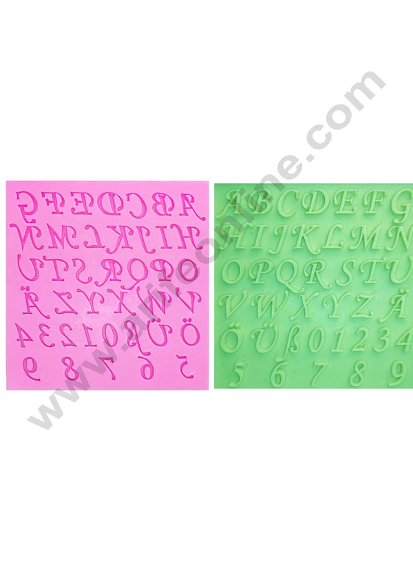 Cake Decor 40 Cavity Silicon Alphabet Letter and Number Fondant Mould