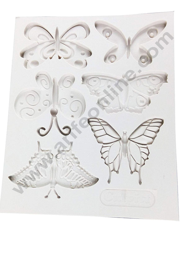 Cake Decor 6 Cavity Silicon Big Butterfly Shaped Fondant Marzipan Mould